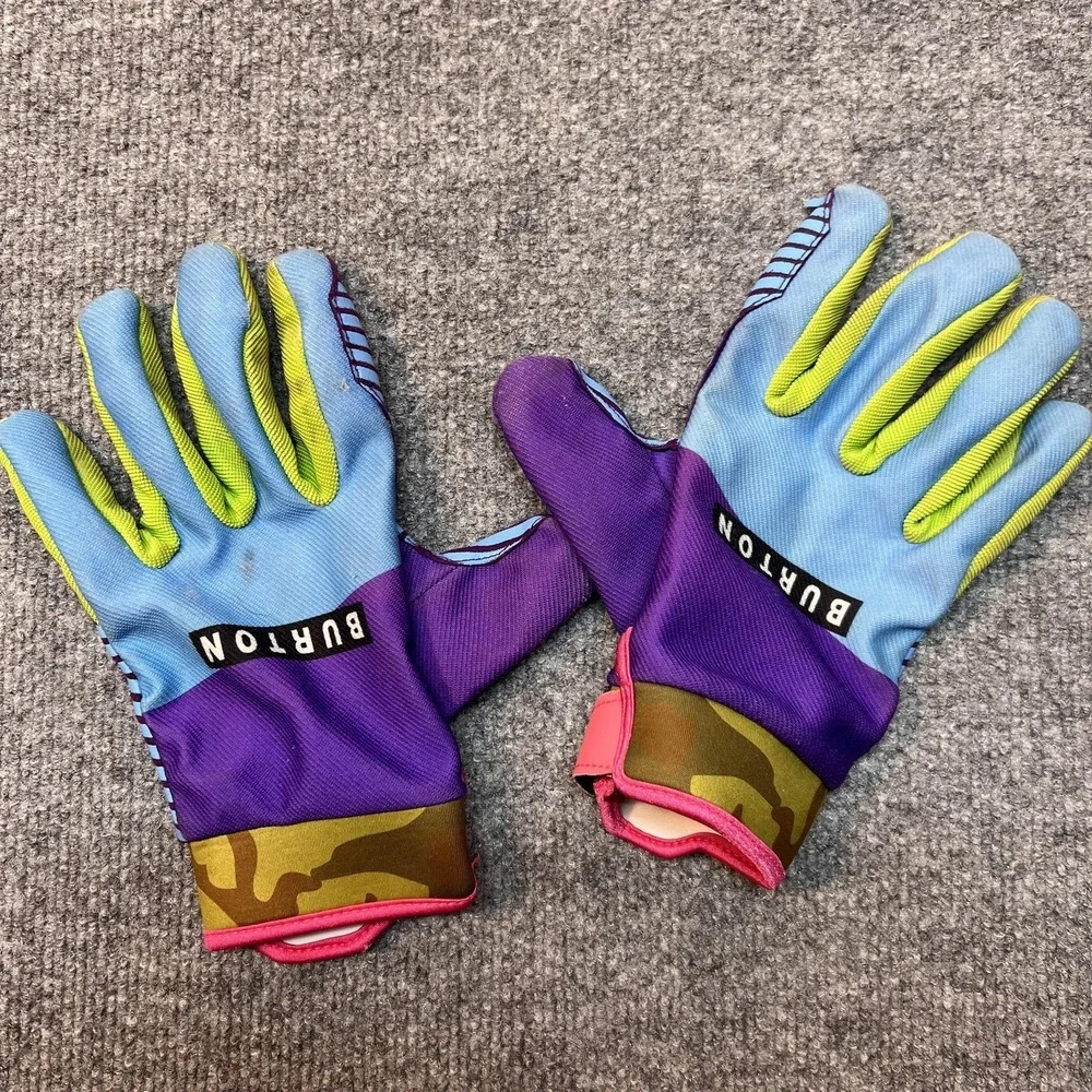 Burton Snow Gloves Womens Large Multicolor Striped Ski Snowboard Winter